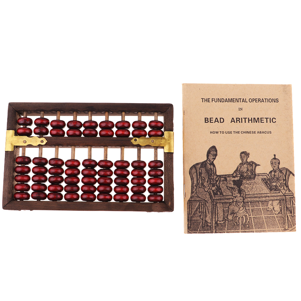 Vintage Chinese Abacus - 9 Rows - Includes Instruction Booklet