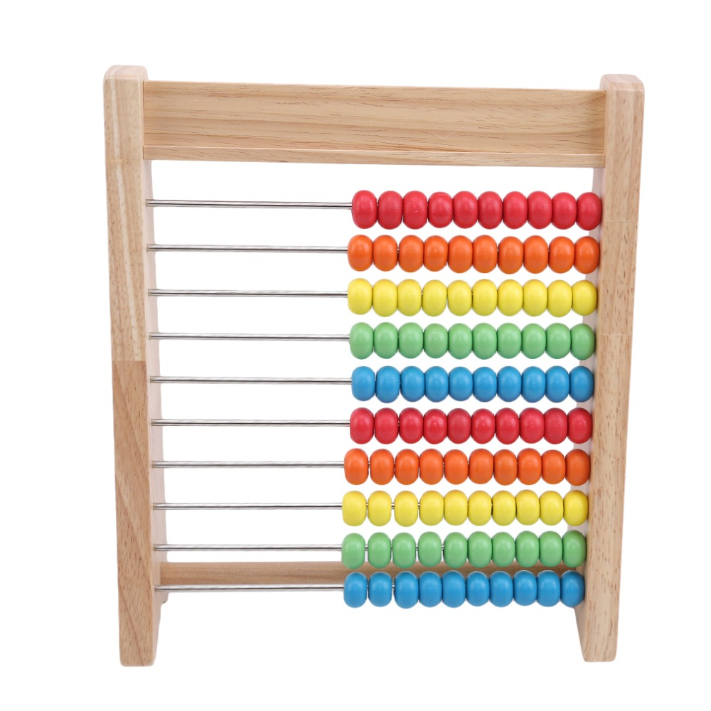 Ábaco de madera con tarjetas de cálculo