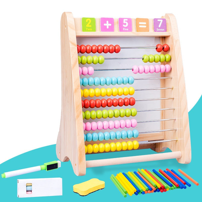 Holz-Abakus mit Whiteboard