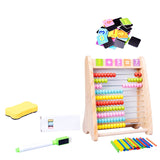 Wooden Abacus with Whiteboard + Blackboard - 10 Rows + Free Accessories