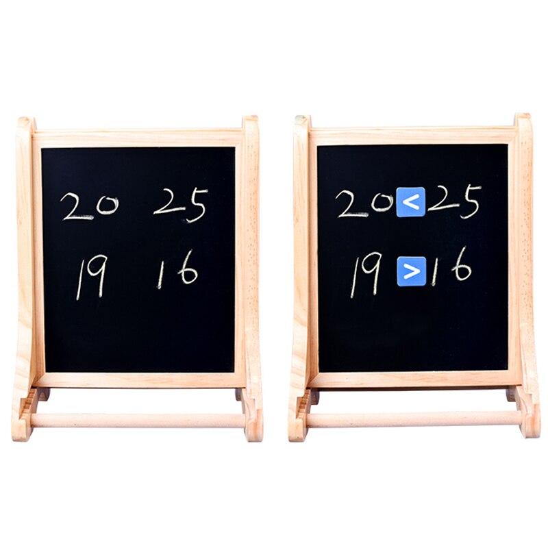 Holz-Abakus mit Whiteboard + Schiefertafel – 10 Reihen + kostenloses Zubehör
