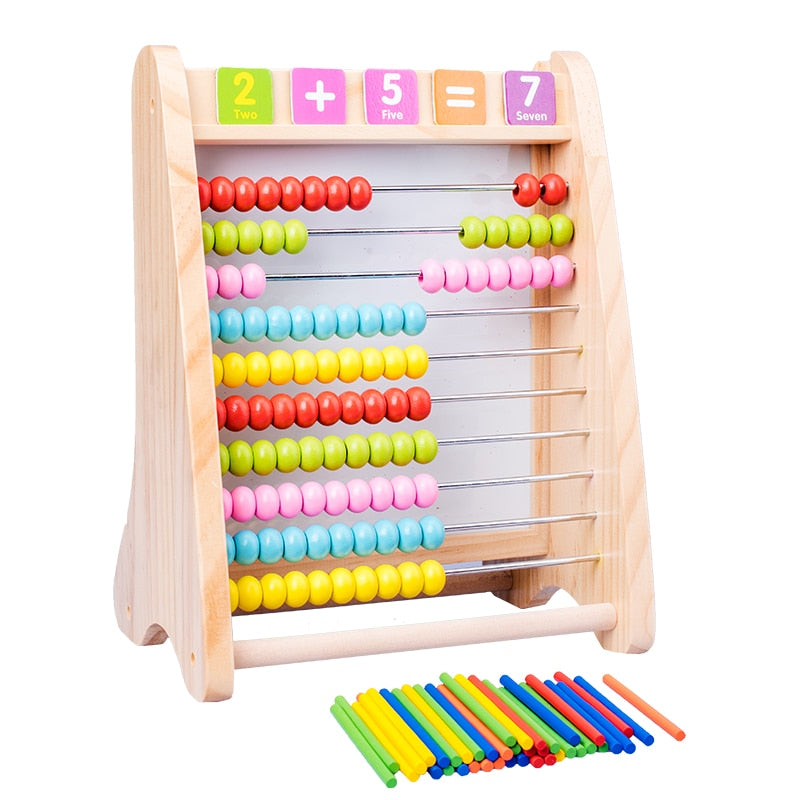 Holz-Abakus mit Whiteboard