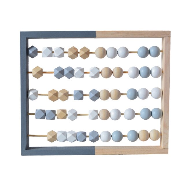 Grande abaco in legno - design scandinavo - grigio
