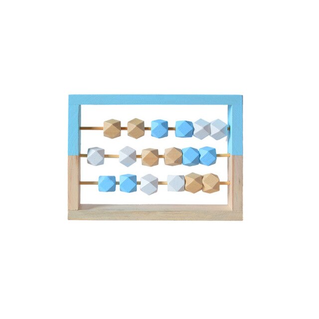Piccolo abaco in legno - design scandinavo - blu