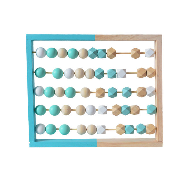 Grande abaco in legno - design scandinavo - blu