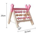 Wooden Toddler Abacus Stand - Scandinavian Design - Blue