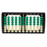 Russian Abacus - 11 Rows - White / Green Beads