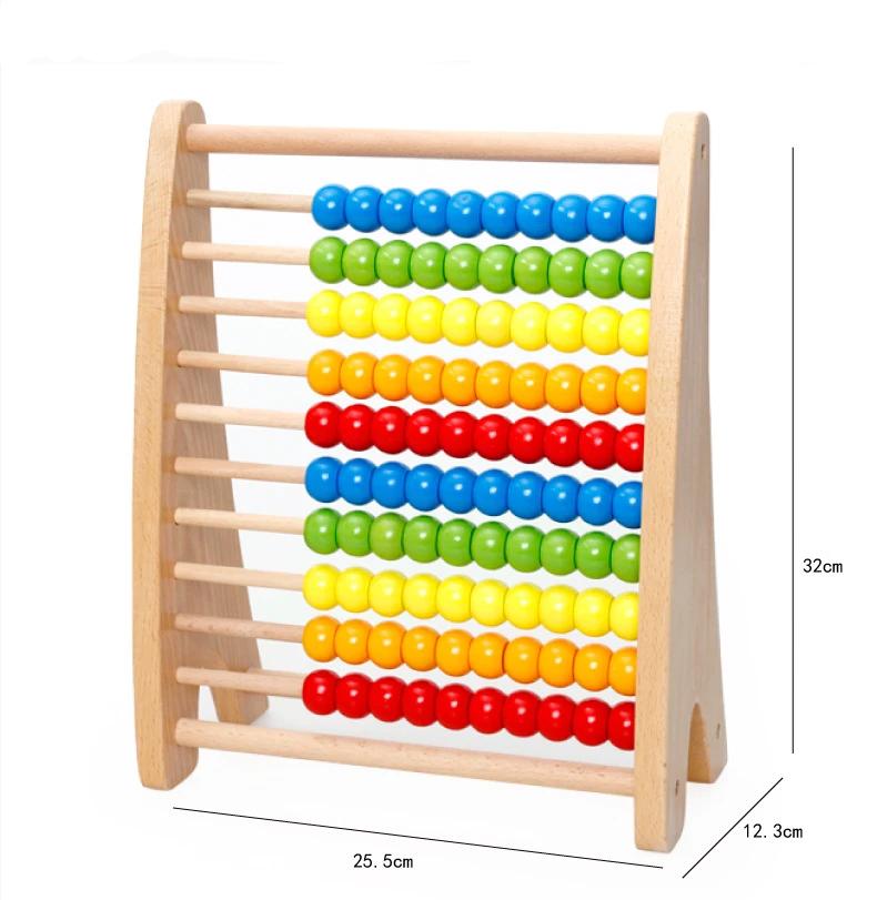 Holz-Abakus - 10 Reihen
