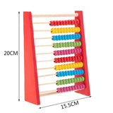 Ábaco de madera (tamaño pequeño) - 10 filas (rojo)