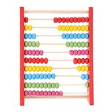 Ábaco de madera (tamaño pequeño) - 10 filas (rojo)