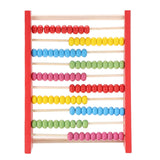 Ábaco de madera (tamaño pequeño) - 10 filas (rojo)