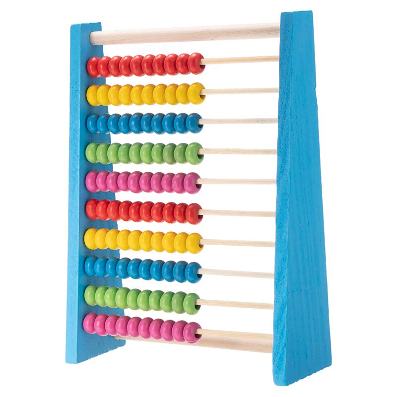 Holzabakus (kleine Größe) - 10 Reihen (blau)