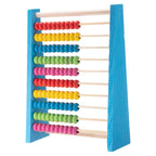 Holzabakus (kleine Größe) - 10 Reihen (blau)