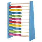 Holzabakus (kleine Größe) - 10 Reihen (blau)