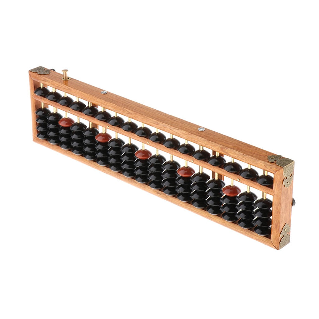 Soroban 17 file telaio in legno XL con sistema di azzeramento.