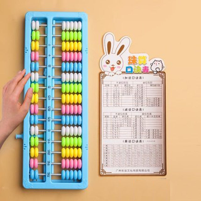 Ábaco chino colorido con sistema de reinicio