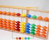 Giant Soroban for Classroom 17 Rows - Orange & Multicolor Beads