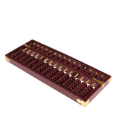 Chinesischer hölzerner Abakus - 15 Reihen - Bordeaux